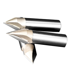 Tideway tungsten carbide nghiêng tráng <span class=keywords><strong>CNC</strong></span> khắc rãnh gỗ <span class=keywords><strong>Router</strong></span> Cutter 45/60 độ V hình dạng khắc <span class=keywords><strong>bit</strong></span> 12.7 mét Shank - Product Image 4