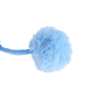 Superventas lindo conejo Bola de piel interactivo primavera gato juguetes de peluche puerta colgante montado en la pared gato voz juguete con campanas - Product Image 3