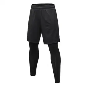 Компрессионные Леггинсы, мужские быстросохнущие тренировочные колготки, штаны для бега и бега, частная этикетка, одежда для фитнеса