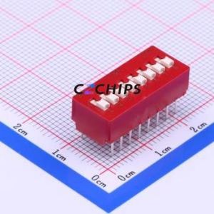 BD08 DIP Switch Through hole Component (THT) Switch Flat Toggle, Raised Type Single Pole Single Throw 8 PC Pin - Product Image 1
