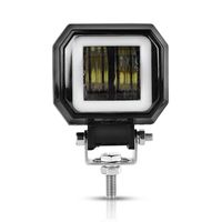 Lampe de travail LED carrée 20W 3 pouces 4X4 Angel Eye Auto Auxiliary Fog Lamp DRL Accessoires de voiture pour camions 24V Voltage