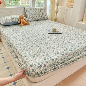 Sábanas de algodón puro 100% personalizadas-<span class=keywords><strong>Colcha</strong></span> antideslizante, diseño a prueba de polvo, agradable a la piel y transpirable - Product Image 4