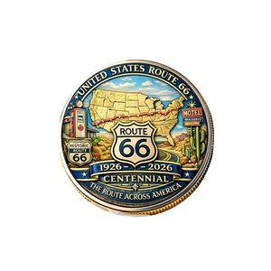 Pièce de monnaie commémorative en métal « 100 ans de la Route 66 » pour collectionneurs – Vente en gros - Product Image 6