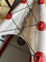 2024 vente chaude canoë kayak usine nouveau design 12.8 pieds compact bateau de pêche gonflable sup avec repose-pieds 11 accessoires