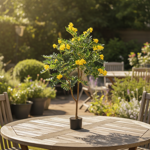 Grande plante en pot de style nordique en PE de 130 cm, durable, écologique, pour l'intérieur, salon, Sophora Japonica - Product Image 1