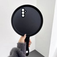 Étui de téléphone en forme de poêle à frire créative drôle pour Samsung Galaxy S25 Ultra S24 Plus S23 étui de téléphone portable anti-chute