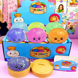 Boîte mystère de boulettes scintillantes, jouets anti-stress qui brillent dans le noir, jouet à presser avec veilleuse, son de craquement à remontée lente - Product Image 4