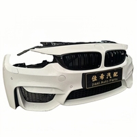 Pour BMW M3 M4 F80 F82 pare-chocs avant et calandre avec refroidisseur de radiateur et un ensemble de ventilateurs comprenant un pare-chocs antibrouillard Cut-Ou