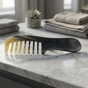 Best Quality Organic Horn Comb Handcrafted Natural Ox Horn Grooming <b>Hair</b> Comb Tabletop Dressing Tool <b>Indian</b> Haircare <b>Accessory</b> - Product Image 1