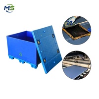 Caisse en plastique pliable, empilable, rétractable, recyclable, légère, pour l'emballage logistique