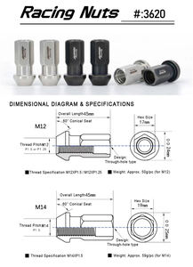 น็อตล้อแบบเปิดปลาย  M12X1.5 M12*1.25 M14X1.5 SUS316L เหล็กกล้าฟอร์จแข็งพิเศษ ชุบโครเมียม ป้องกันการขโมย สำหรับอะไหล่รถยนต์  ดัดแปลง/อัพเกรด - Product Image 3