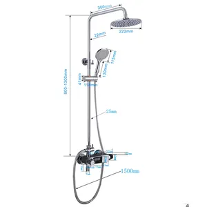 Technologie d'économie d'énergie affichage numérique intelligent robinet de douche à température constante robinets à capteur
