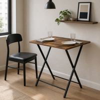 Table à manger pliante de luxe en bois avec plateau en marbre et pieds en métal, design moderne pour la maison, le salon, l'appartement, l'hôtel, la villa