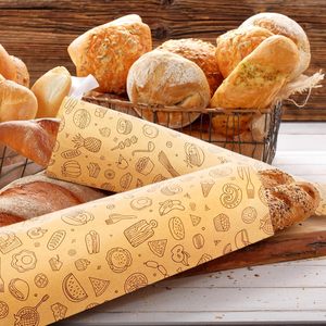 Sacs en papier personnalisés avec logo, blancs, résistants à la graisse, de qualité alimentaire, enduits de cire, pour boulangerie, biscuits, collations, frites - Product Image 6