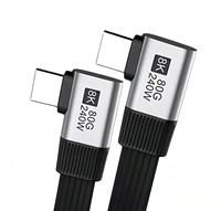 Câble Type-C haute vitesse 80 Gbps, charge rapide 240W, transmission vidéo 8K, conducteur en cuivre pour cartes graphiques de jeu, docks et VR