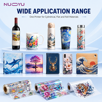 NUOYU 600x900mm 1440dpi Triple I3200 Heads 75sqm/jam Silinder CE RoHS UV Flatbed Label Printer Baru