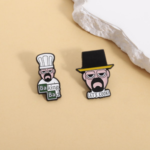 เข็มกลัดลายเฮเซนเบิร์กจากซีรีส์ Breaking Bad สุดสร้างสรรค์ ตลกขบขัน ทำจากโลหะผสมเคลือบเงา เหมาะสำหรับเชฟและคนรักการอบขนม - Product Image 4