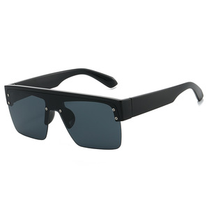 Nouvelles Lunettes de Soleil de Sport de Luxe Unisexe à Demi-Monture Grande, Style Vintage Carré, Protection UV avec Verres Réfléchissants - Product Image 3