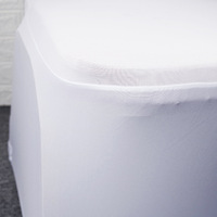 Beyaz tüplü Polyester Spandex streç düğün sandalyesi kapakları, düğün ziyafet olay için sandalye slipcovers