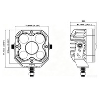 Feux de conduite tout-terrain LED de 3 pouces, feux LED de type pod, étanches IP68, homologués Emark, 12V 24V, feux de rallye LED pour 4x4, camion, VTT, UTV, SUV, JEEP