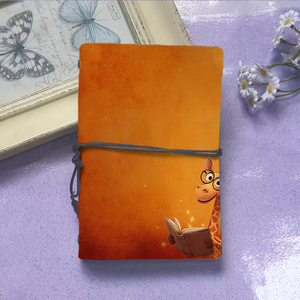 Cahier A6 Cadeau de Pâques pour grand-père à noter Observations d'observation des oiseaux Verres de girafe <span class=keywords><strong>Livre</strong></span> Motif de fond orange <span class=keywords><strong>sur</strong></span> - Product Image 2