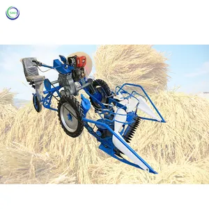 Reed Straw Grass Harvesting And Bundling Machine Paddy Swather Windrower Machine