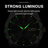 Montre à quartz POEDAGAR 615 pour homme – Nouveauté, luxe décontracté, acier inoxydable, étanche, affichage de la date lumineux, bracelet en alliage