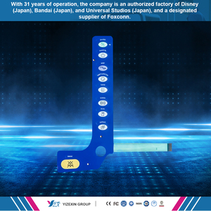 Suministro de fábrica profesional Venta caliente Muchas teclas Teclado de interruptor de membrana táctil con ventana transparente grande - Product Image 3