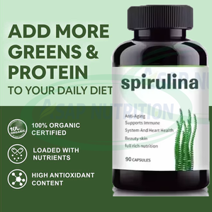 Аусрезон OEM Органическая добавка экстракта спирулины и хлореллы, натуральный богатый веганский белок, хлорофилл спирулина в таблетках - Product Image 2