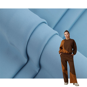 Bán buôn J004 thể thao mùa đông mặc áo vải 330gms áo khoác ngoài trời Scuba 93% Polyester 7% spandex độ đàn hồi Interlock phong cách - Product Image 1