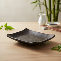 Nouvelle assiette plate japonaise en mélamine bleu foncé de 6 pouces à vendre