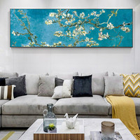 Fleurs d'amandier par Van Gogh, reproductions de peintures à l'huile sur toile, affiches impressionnistes, images d'art, décoration murale