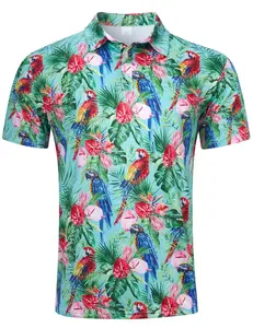 Оптовая продажа OEM сублимационная рубашка поло с коротким рукавом полиэстер спандекс влагоотводящие спортивные рубашки для гольфа мужская одежда