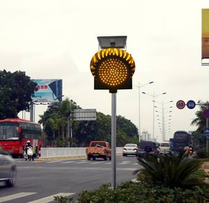 200mm 300mm LED avvertimento luce di sicurezza <span class=keywords><strong>stradale</strong></span> giallo ambra luce lampeggiante per traffico solare - Product Image 6