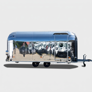White Motorized Stainless Steel Mobile Food Truck Trailer Box Van Insulated Compartments for Frozen Food Delivery Street - Product Image 1