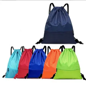 पॉलिएस्टर स्ट्रिंग बैग यूनिसेक्स शीर्ष गुणवत्ता ड्रा स्ट्रिंग जिम बैकपैक बैग चेन स्ट्रैप अनुकूलित आकार