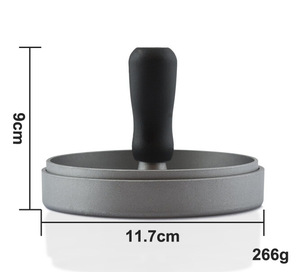 Presse à hamburgers en aluminium antiadhésive, écologique, finition miroir, avec papier sulfurisé - Product Image 4