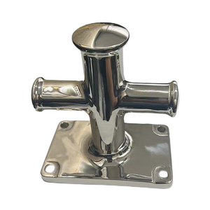 Acier inoxydable 316 Marine Simple Croix Amarrage Bitt Croix <span class=keywords><strong>Bollard</strong></span> Taquet Stanchion Base 140X85mm Taquets D'arrimage Matériel De Bateau - Product Image 6