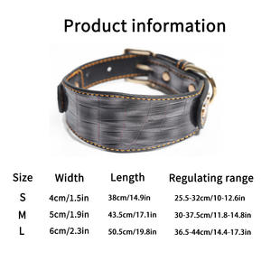 Kalung Anjing Motif Buaya untuk Luar Ruangan Ukuran Sedang dan Besar Bahan PU Kalung Hewan Peliharaan - Product Image 6