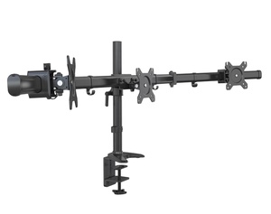Supports de moniteur en alliage d'aluminium V-mounts, inclinaison libre, rotation à 360°, prend en charge <span class=keywords><strong>3</strong></span> écrans (15-24 pouces), capacité de charge de 8 kg, stock rapide - Product Image 2