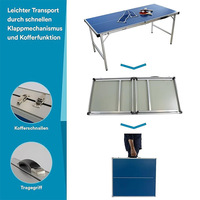 Table de ping-pong pliable pour enfants avec filet de raquettes de tennis de table et balles de ping-pong pour l'entraînement ou la maison