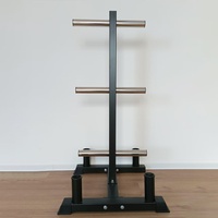 Support de rangement multifonctionnel, durable, écologique, en métal, portable, robuste, pour plaques de poids et barres de musculation, avec trous de différentes tailles, pour salle de sport intérieure
