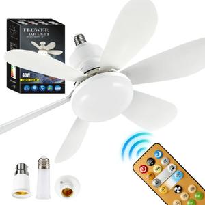 0728 Lámpara de Techo con Ventilador de Pétalos, Instalación Sencilla Plug & Play, para Apartamentos de Alquiler, Dormitorios, Interiores del Hogar - Product Image 3