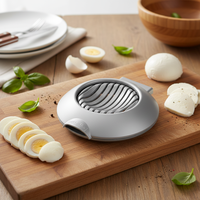 Coupe-œufs durs et mozzarella 11x9cm, outil pour fruits et légumes, en acier inoxydable et plastique, pour couper vos œufs, tomates, ustensile de cuisine
