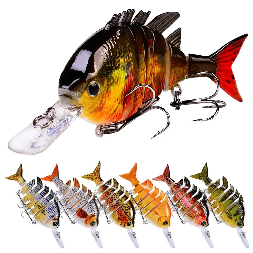 SEASKY 10cm 14g Bass Fishing Lures Highly Realistic Bass Lures Lifelike Hard Bait Trout Perch Multi Jointed Swimbait