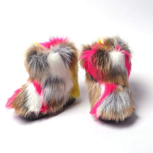 Chaussures en fourrure <span class=keywords><strong>pour</strong></span> bébés et tout-petits, ensemble de chaussures poilues, de luxe, Petite et pelucheuses, vrai renard, coupe, bottes <span class=keywords><strong>pour</strong></span> garçons et filles, nouveau, 2021 - Product Image 1