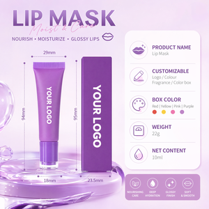 Mascarilla Labial Hidratante <span class=keywords><strong>para</strong></span> Labios Secos, Bálsamo Labial Vegano, Reparación Nocturna, Marca Privada, Venta al por Mayor - Product Image 3