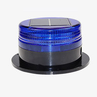 Luz LED Solar Estroboscópica Intermitente de Advertencia Baliza de Carretera Magnética para Techo de Coche