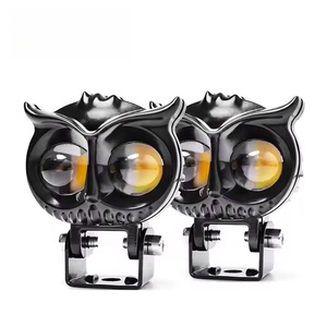 ไฟหน้ามอเตอร์ไซค์ LED ลายพิมพ์นกฮูก ขนาด 2.6 นิ้ว ขายดี พร้อมไฟตัดหมอก แสงคู่ สีคู่ วงแหวน Angel Eyes กำลังไฟสูง 60w - Product Image 1