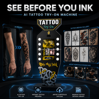 Máquina de Tatuajes Inteligente con IA, Máquina de Tatuajes Virtual, Vista Previa de Tatuajes en Tiempo Real, Equipo para Estudio de Tatuajes